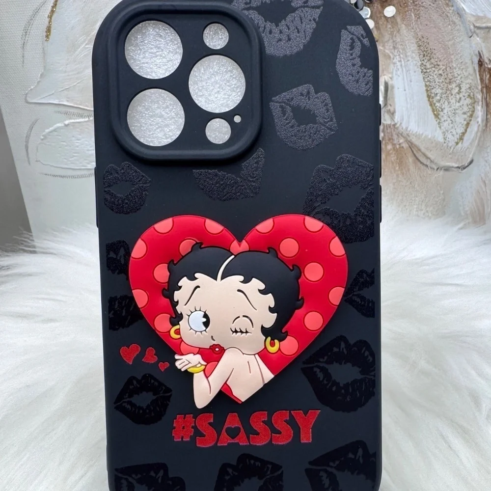Sassy Betty Boop Black and Red Phone Case